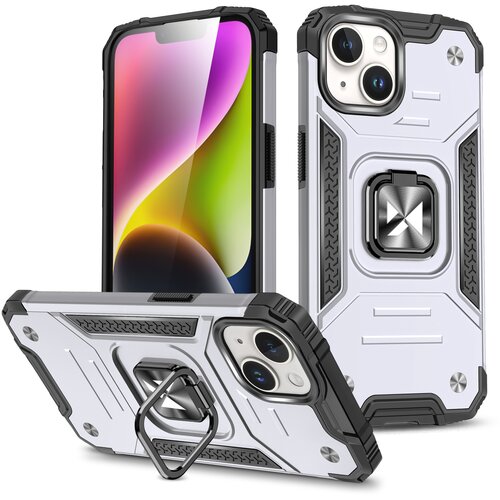 Wozinsky Armoured etui z držalom za prste za iPhone 15 Plus Ring Armor, srebrn, (21521789) Cene