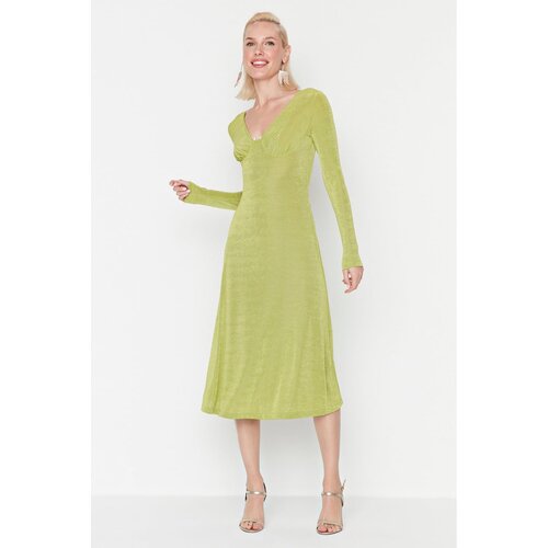 Trendyol light Green Accessory Detailed Dress Slike