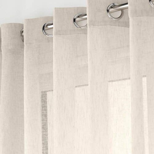 Douceur d int&amp;eacute;rieur Prosojna zavesa v naravni barvi 400x240 cm Carlin &amp;ndash; Slike