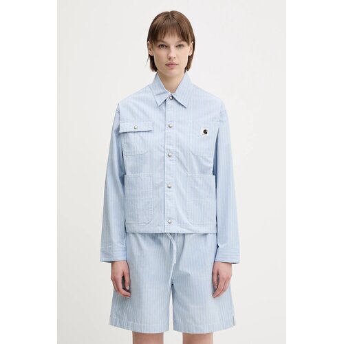 Carhartt WIP Prehodna jakna 'Nota' svetlo modra / črna / bela Cene