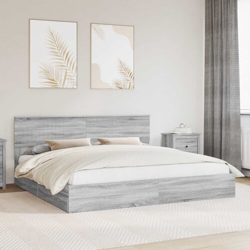 s od storage Siva Sonoma 200 x 200 cm Konstruirano drvo Cijene