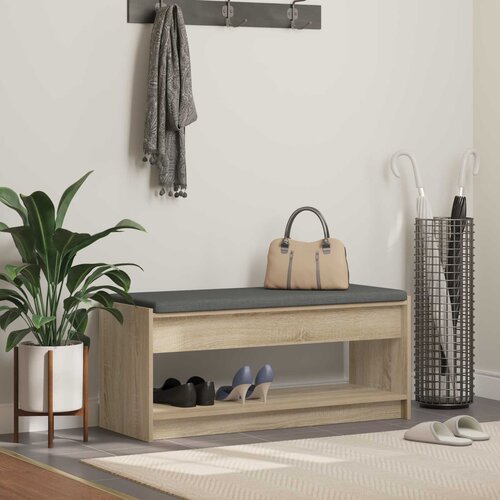  Klupa za hodnik s jastukom Sonoma hrast 103 x 38 x 45 cm Cijene