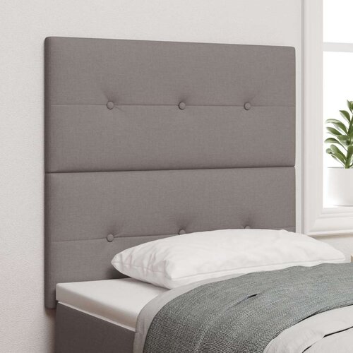  LED Čelo postelje Taupe 90 cm Tkanina, (22052648) Slike