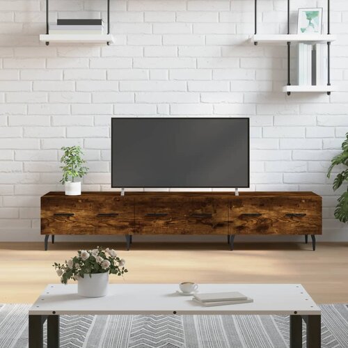 TV ormarić boja dimljenog hrasta 150x36x30 cm konstruirano drvo Slike