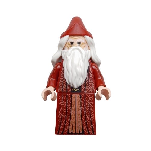 Lego Harry Potter hp488 Albus Dumbledore - Dark Red Robe, White Hair, Printed Arms Slike