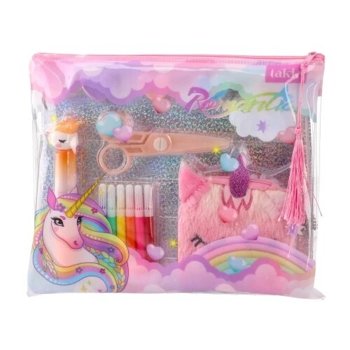 Takk Fashion notes, set markera, samolepljivih notesa i makazica, Unicorn Slike