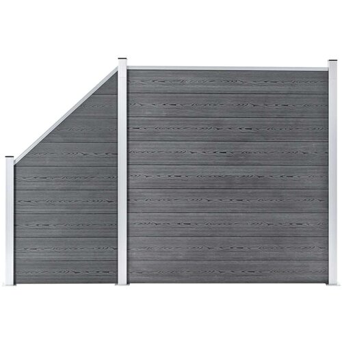 VidaXL set WPC ograda 1 kvadratna + 1 kosa 273 x 186 cm sivi Slike