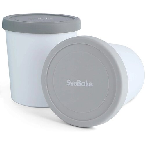 SVEBAKE 2x 1 l posoda za sladoled s silikonskim pokrovom Slike