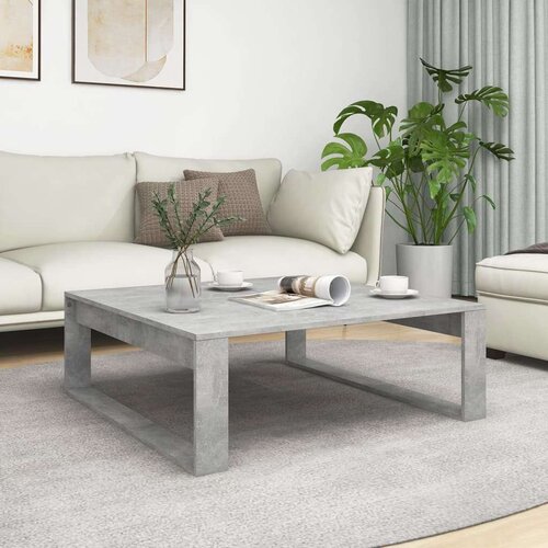  Klubska mizica betonsko siva 100x100x35 cm iverna plo&amp;scaron;ča, (20624862) Slike