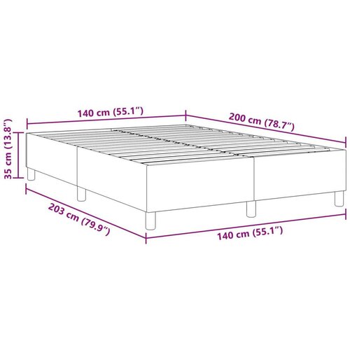 Box Spring Krevet Plava 140x200 cm Od žoržeta Slike