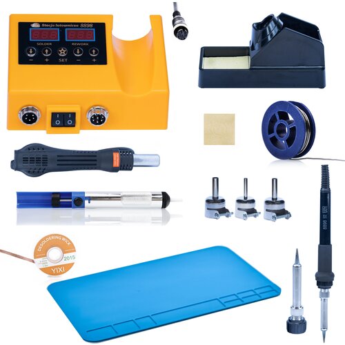 Rosfix SET SPAJKALNA POSTAJA OH660 &ndash; 2V1 HOT-AIR IN GROT, 660W, LED, 100&ndash;500&deg;C | 5 &Scaron;OB, 5 GROTOV, MATA, (5000075799) Cene