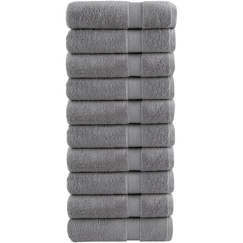  Ručnici za ruke SOLUND 10 kom sivi 50 x 100 cm 600 gsm Cijene