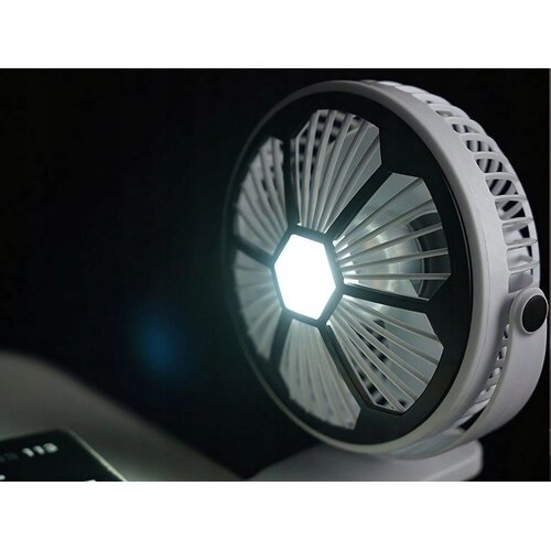  baterija. LED ventilator od 1200 mAh s usb spojnicom bijeli Slike
