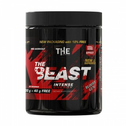 The Nutrition beast 2.0 pre workout, bloody gum - višnja & malina & jagoda 440g Slike