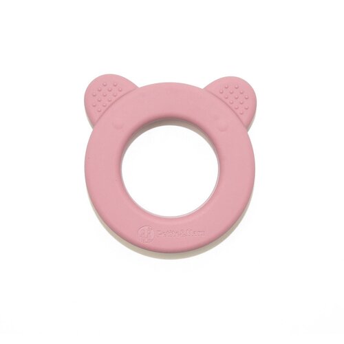 Petite&amp;amp;Mars Silikonska grickalica za zube sa zvečkom Beary 0+, Dusty Rose Slike