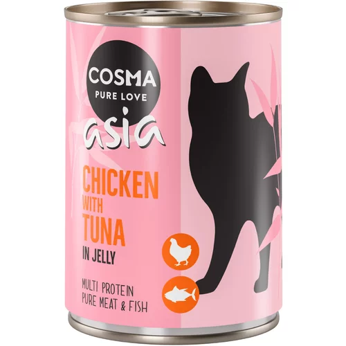 Cosma Varčno pakiranje Asia v želatini 12 x 400 g - Piščanec s tuno