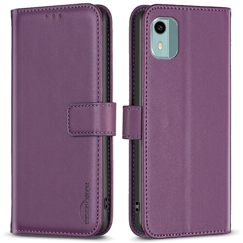 INORCO BINFEN COLOR BF17 Za Nokia C12 4G/C12 Pro/C12 Plus stojalo za pametni telefon PU usnje+TPU ovitek za denarnico, (22036789) Cene
