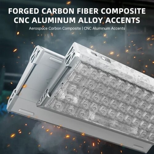 Attack Shark Bežična gaming tastatura R68HE Magnetic Switches/RT/Snap Tap/DKS/MT/TGL/Ice Ninja Slike