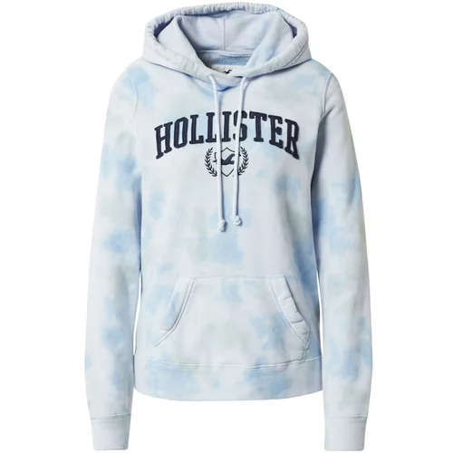Hollister Sweater majica mornarsko plava / svijetloplava / prljavo bijela