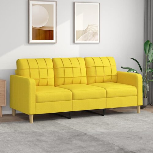 vidaXL Trosjed od tkanine svjetložuti 180 cm Cijene