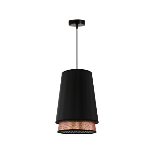  Duolla - Visilica na sajli BELL SHINY 1xE27/15W/230V prečnik 25 cm crna/bakarna Slike