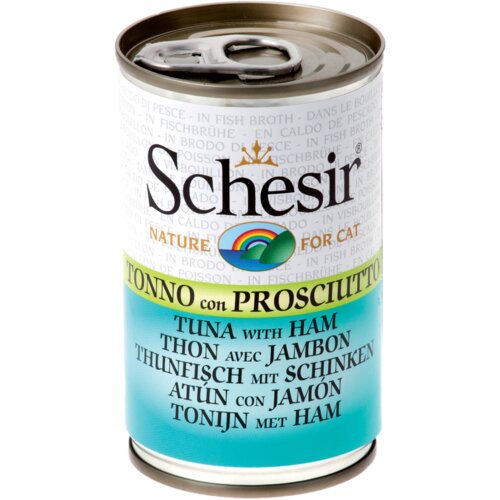 Schesir konzerva sa tunjevinom i šunkom u brodetu za mačke adult 140g Cene