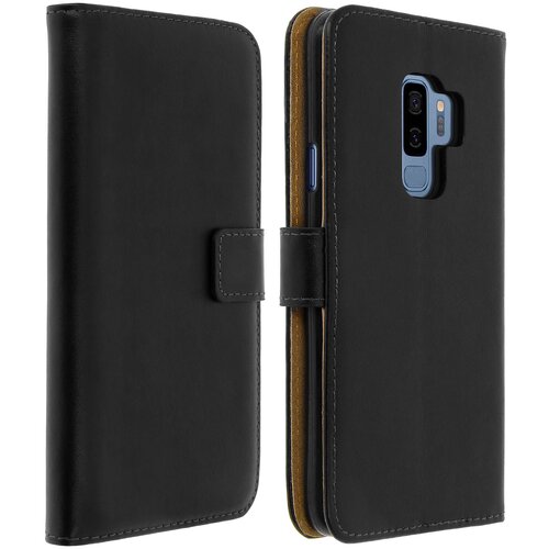 AVIZAR usnjena preklopna torbica za samsung galaxy S9 plus, video stojalo iz pravega usnja, črna, (20526661) Cene