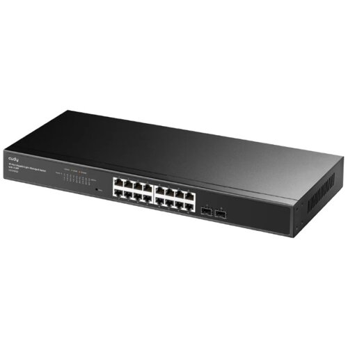 Cudy GS1016ES2, 16-Port gigabit light-managed switch with 2 SFP,10/100/1000 mbps Cene