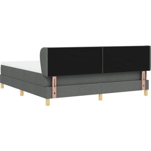 vidaXL Box Spring Krevet s Madracem - Tamno Siva, 180x200 cm, Tkanina Cene