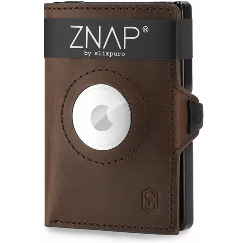 slimpuro ZNAP Airtag novčanik, 8 kartica, pretinac za novčiće, 9 x 1,5 x 6 cm (Š x V x D), RFID zaštita