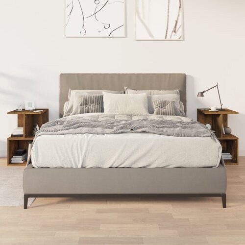  Noćni ormarići boja hrasta 2 kom 35x35x55 cm konstruirano drvo Cene