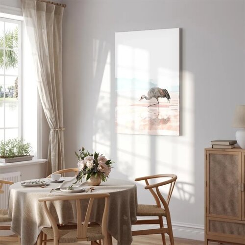  Slika - Crane in the Morning (1 Part) Vertical 40x60 Na talijanskom platnu Slike