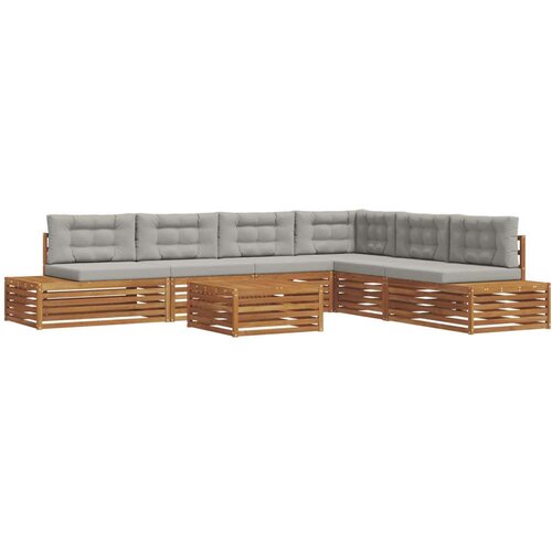  Set vanjskih sofa s jastukom 20 Komad Prirodna i svijetlo siva Slike