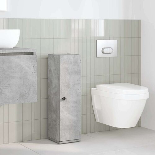 VidaXL Kupaonski ormarić s držačem za role boja betona 20,5x22x72 cm Slike
