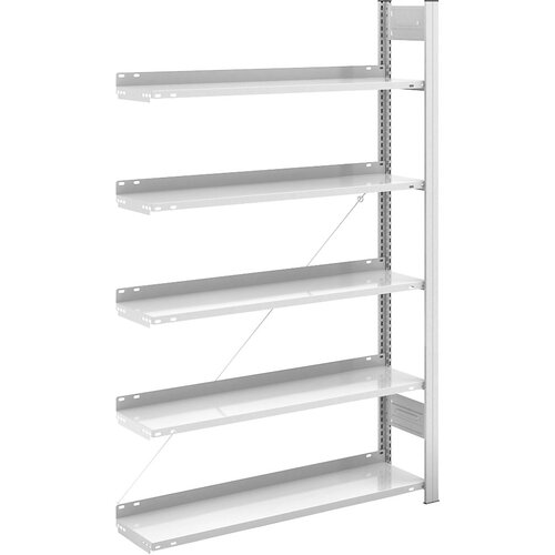 hofe Sestavljiv regal za dokumentacijo, RAL 7035, višina regala 1750 mm, enostransko, priključni regal, ŠxG 1000 x 300 mm Cene