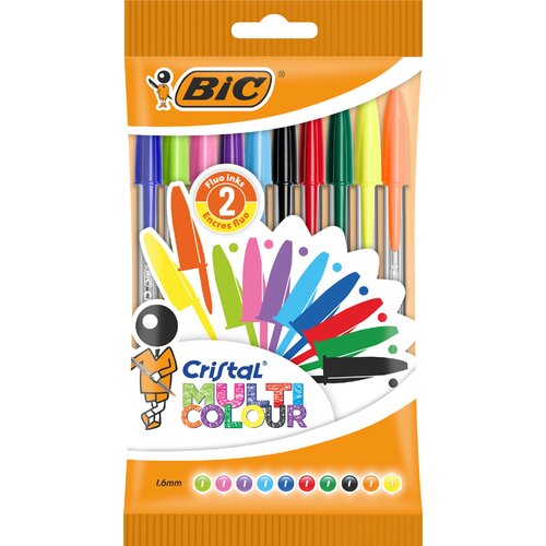 Bic kemični svinčnik Cristal Large Multicolor, vrečka 10 kom, (21655928) Slike