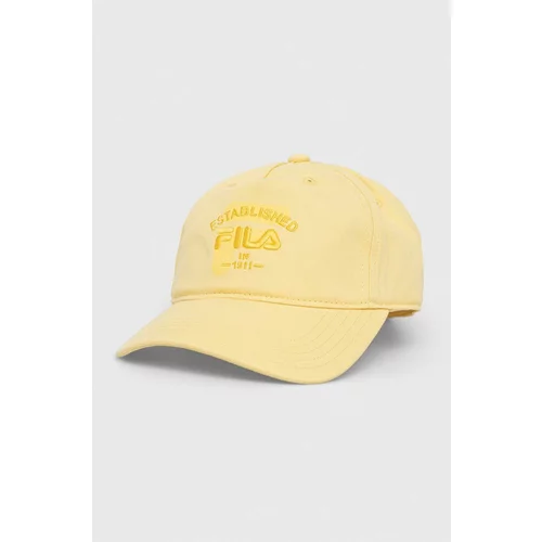 Fila Bombažna bejzbolska kapa rumena barva