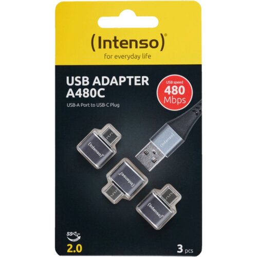 Intenso Adapter USB A na USB C, OTG, pakovanje 3 komada - C480C 3 pcs Slike