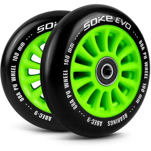 Janshop 100 mm zelena skuter kolesa 2 pc., (21150996) Slike