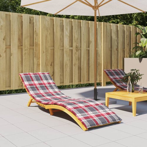  Jastuk za ležaljku crveni karirani 200x60x3 cm tkanina Oxford Cijene