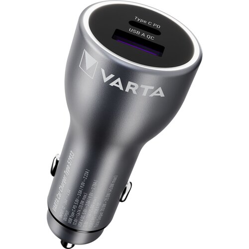 Varta Car Charger 45 Watt Output 1xUSB A / 1xUSB-C PD 57933101111 Slike