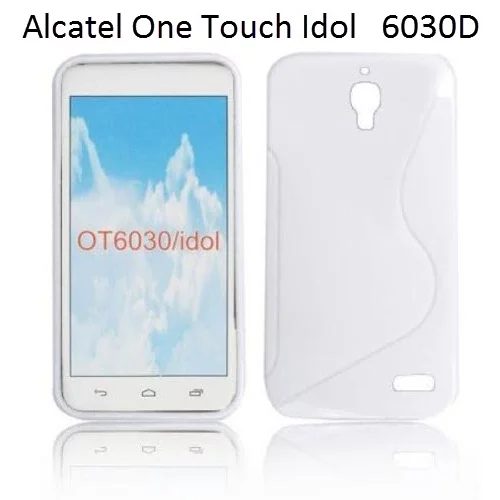  Gumijasti / gel etui S-Line za Alcatel One Touch Idol 6030D - beli