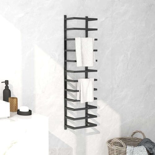 vidaXL stalak za ručnike crni 24 x 12 x 96 cm čelični Cijene