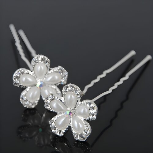 IZMAEL Ukosnica Rhinestone Flower Slike