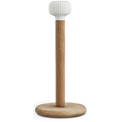 K&amp;auml;hler Design Stojalo za papirnate brisače iz hrastovega lesa z detajli iz belega porcelana Hammershoi Slike