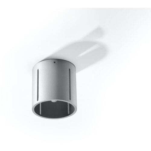 Nice Lamps Siva stropna svjetiljka s metalnim sjenilom Vulco – Cijene