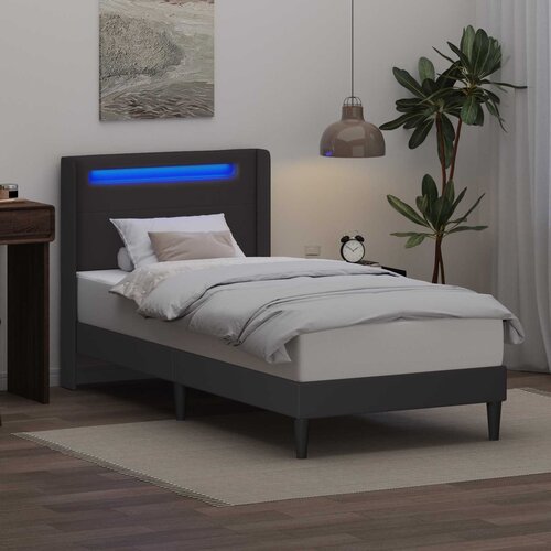  Krevetna konstrukcija Siva 100 x 200 cm Umjetna koža Slike