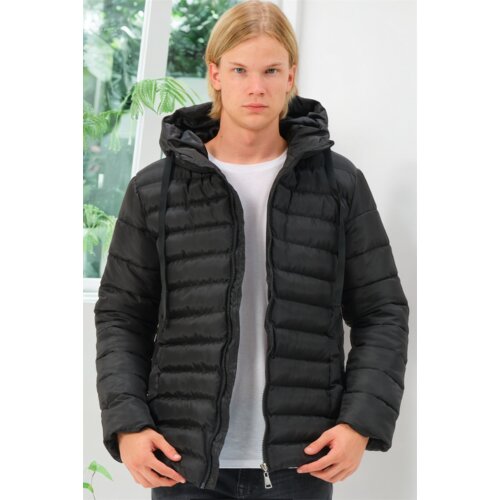 Dewberry M8658 MEN&amp;#039;S COAT-PLAIN BLACK Slike