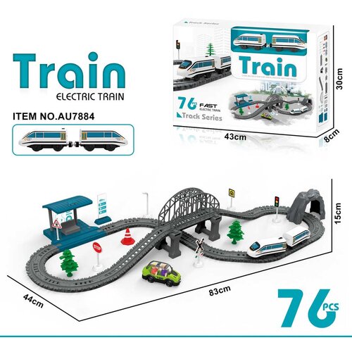  Staza za autiće + rekviziti - 76 elemenata Cijene