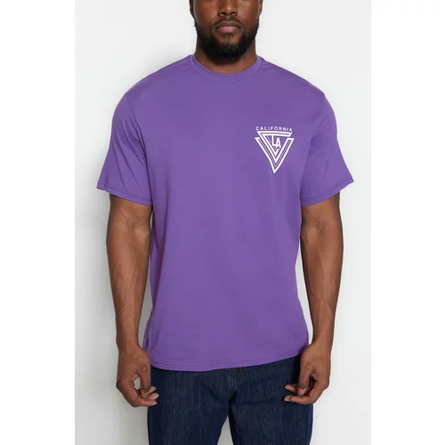 Trendyol Plus Size T-Shirt - Purple - Regular